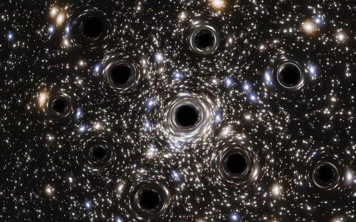 Agujeros negros dentro de un cúmulo de estrellas