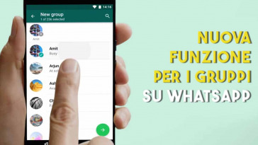 nuova funzione gruppi whatsapp