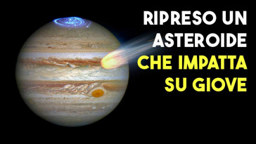 ripreso asteroide che impatta su giove