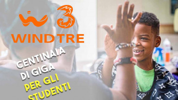 wind3 giga a pioggia per gli studenti