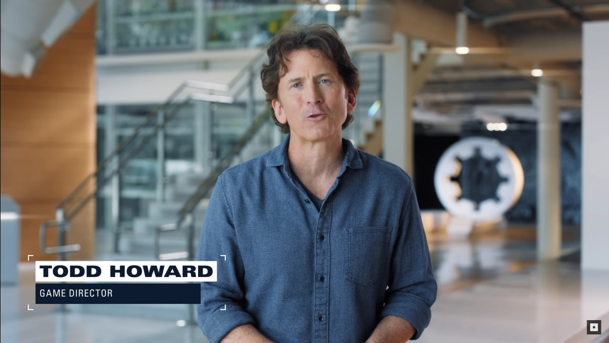 Todd Howard presenta il gioco durante lo Starfield Direct