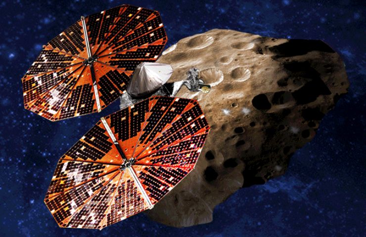 sonda Lucy vicino a un asteroide