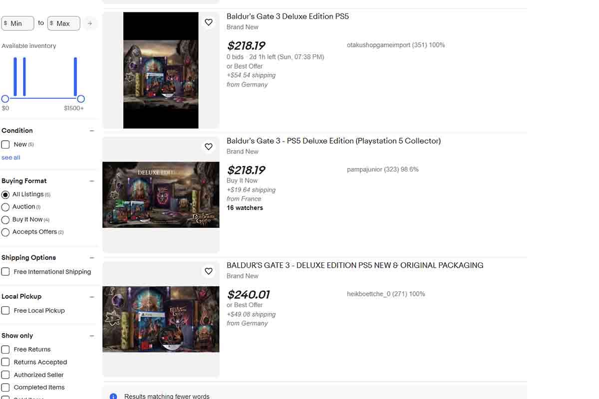 Baldur'gate 3 deluxe edition ebay