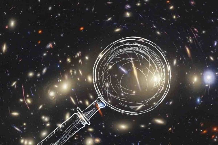 scoperto cluster di galassie grazie a lente gravitazionale