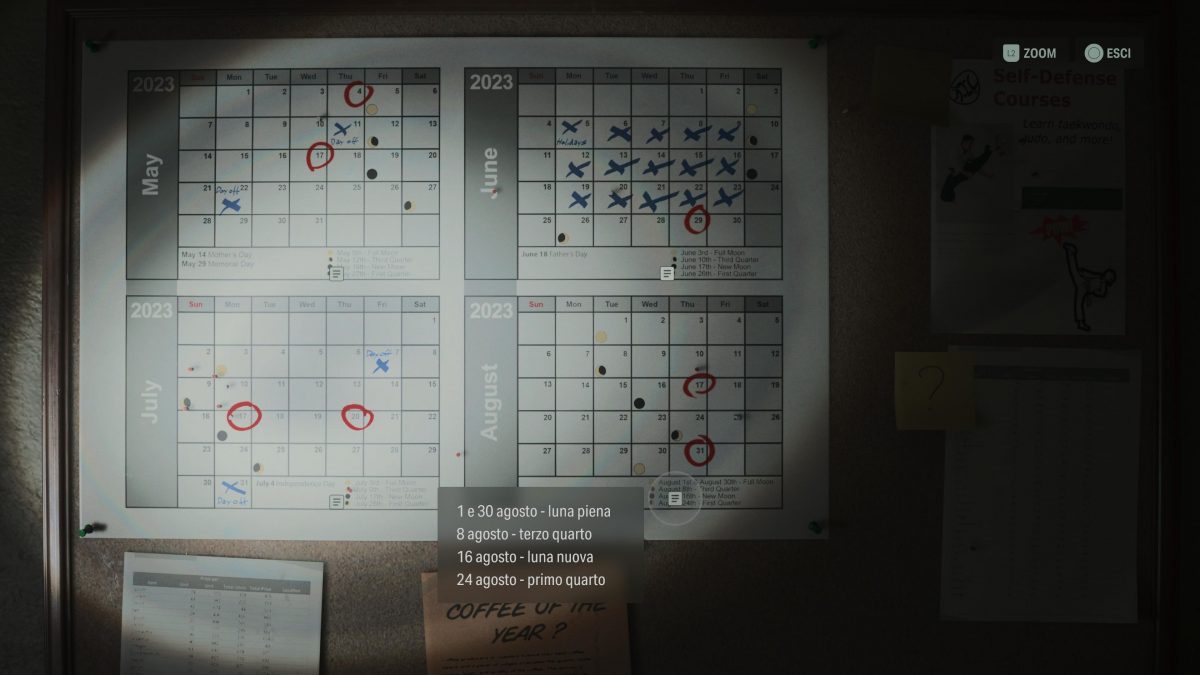 Alan Wake 2 il calendario di Vlad