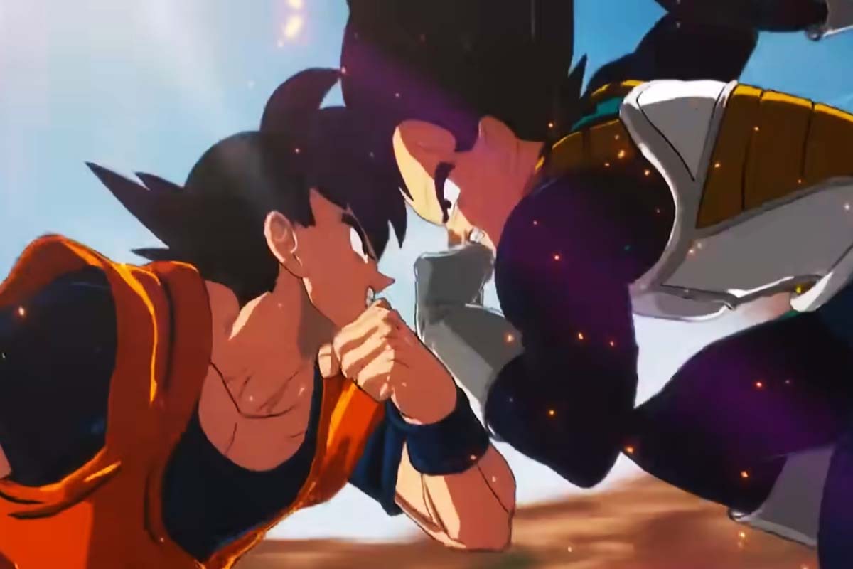 Dragonball goku si batte contro vegeta in dragon ball sparkling