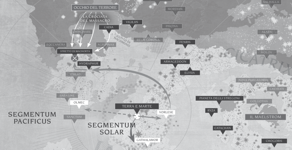 Mappa dal romanzo Il Cancello d'Ossa