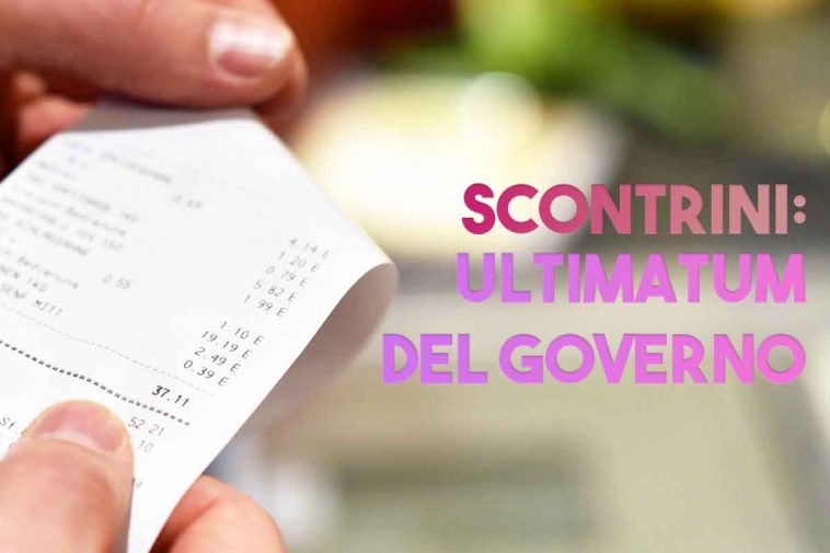 Ultimatum del governo sugli scontrini