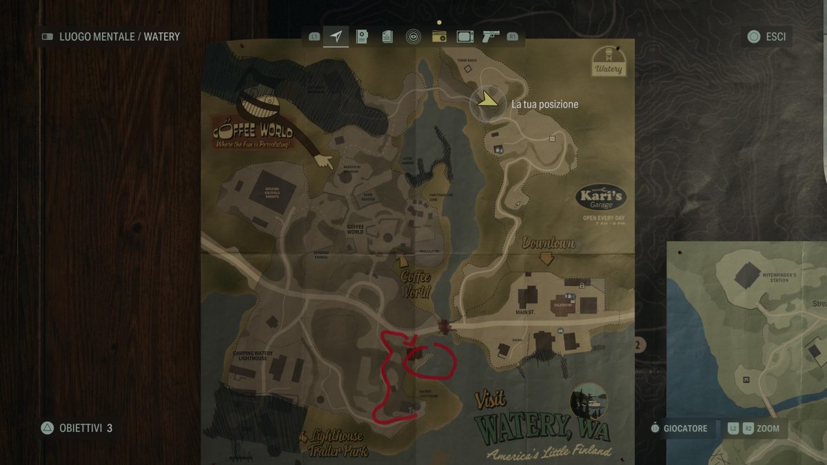 Alan Wake 2 filastrocca del faro di Watery