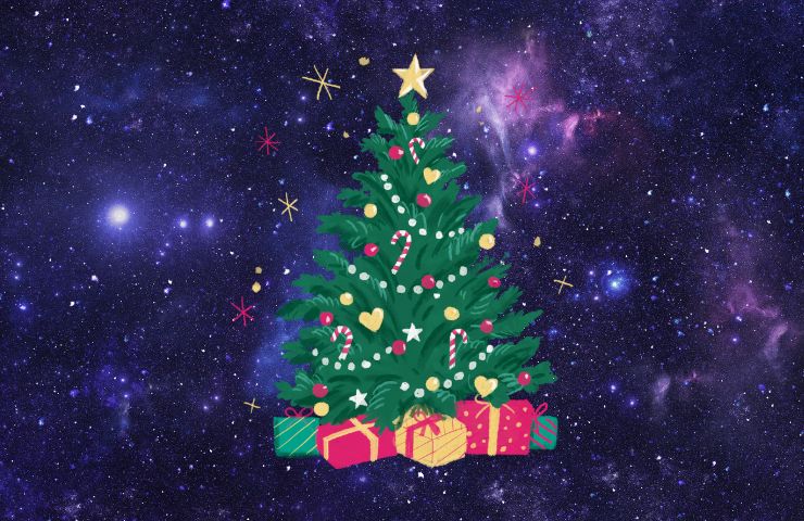 albero di Natale nel cielo