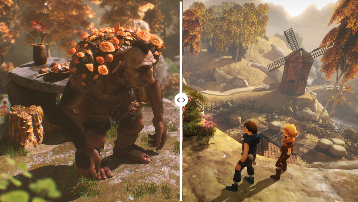 Brothers: A Tale of Two Sons Remake offre una grafica completamente rinnovata che esalta il design artistico del gioco.