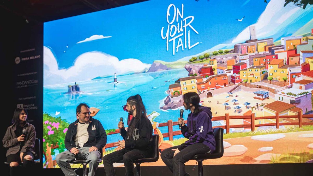 Presentazione di On Your Tail sul palco della Milan Games Week