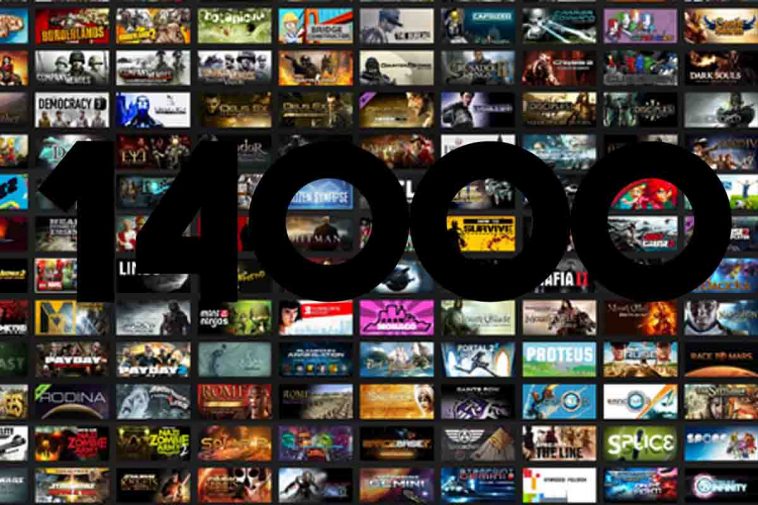 14000 giochi rilasciati su steam
