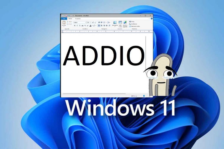 addio a wordpad