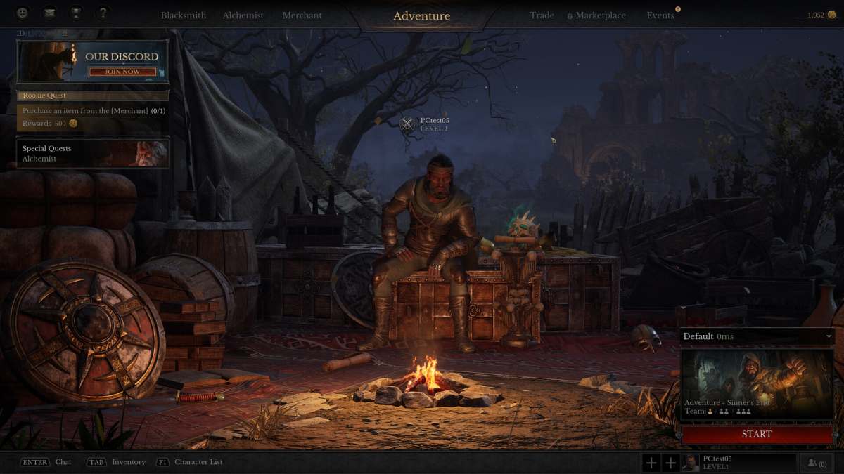 Dungeonborne menu