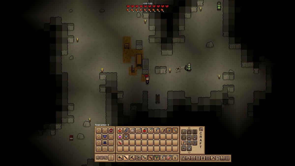 Esplorazione di un dungeon in Necesse