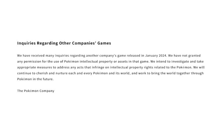 comunicato tpc palworld