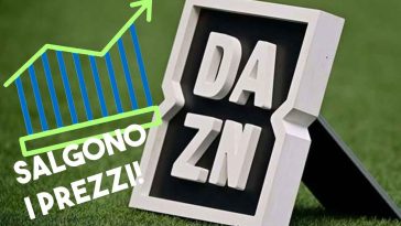 salgono i prezzi di dazn
