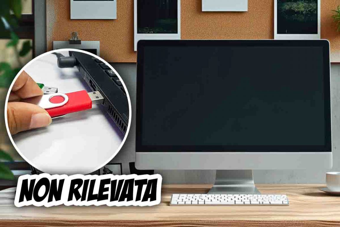 Chiavetta collegata alla porta USB, ma non rilevata correttamente? Cosa