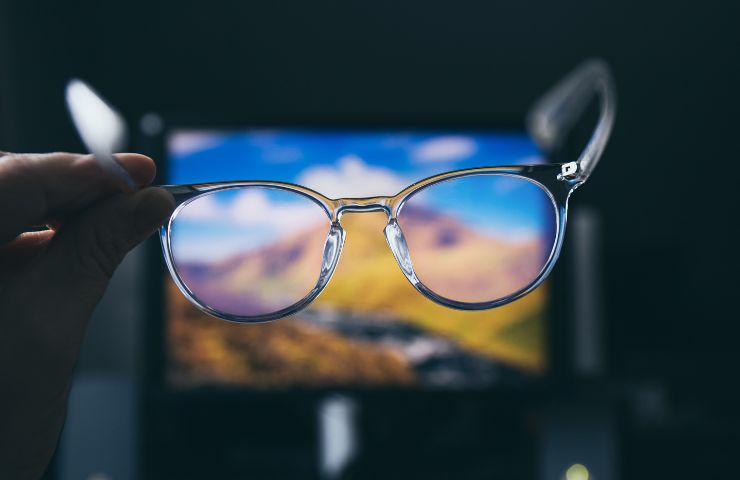 occhiali schermo