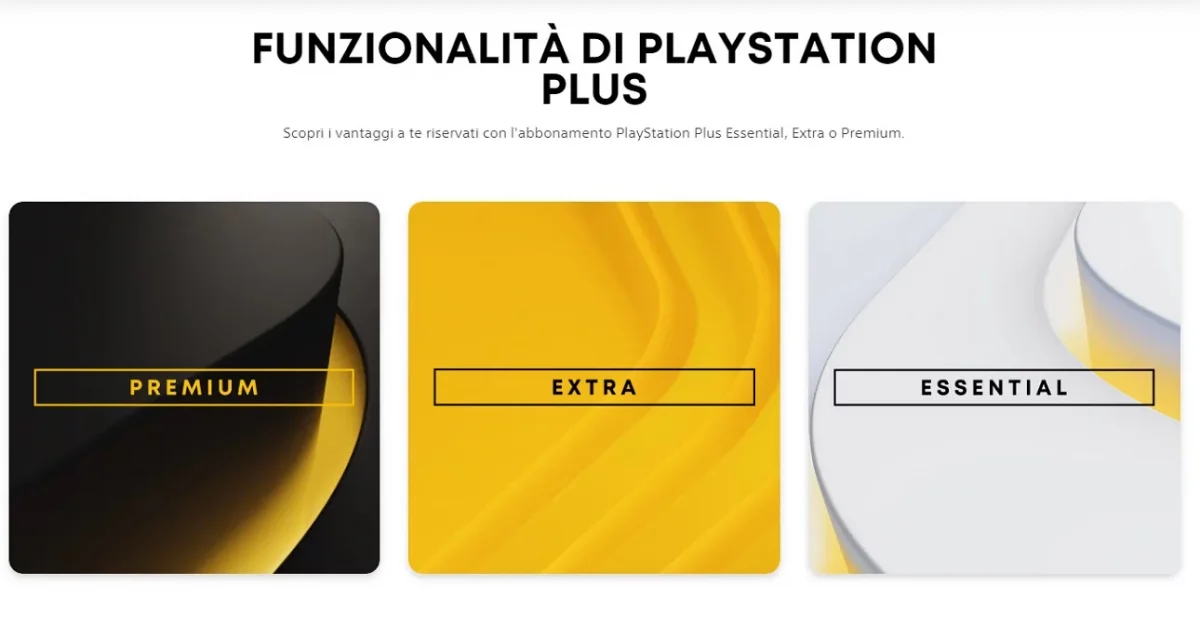 I tier di abbonamento di PS Plus