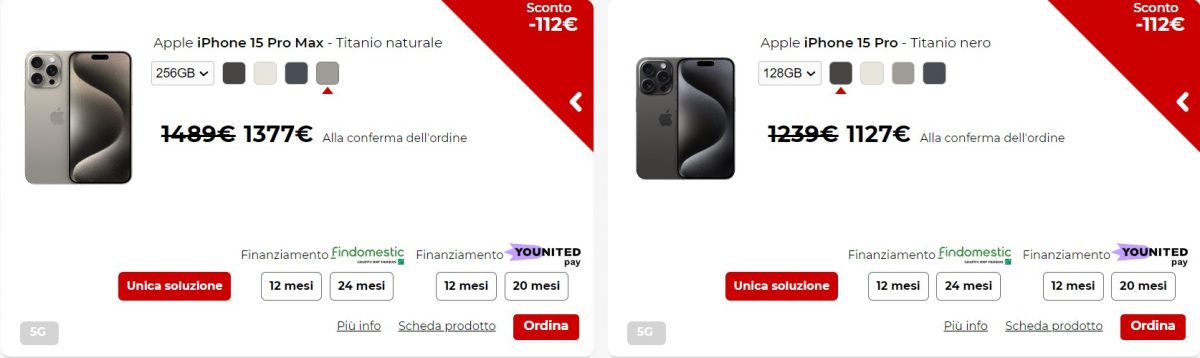 Offerte di iPhone sul sito di Iliad