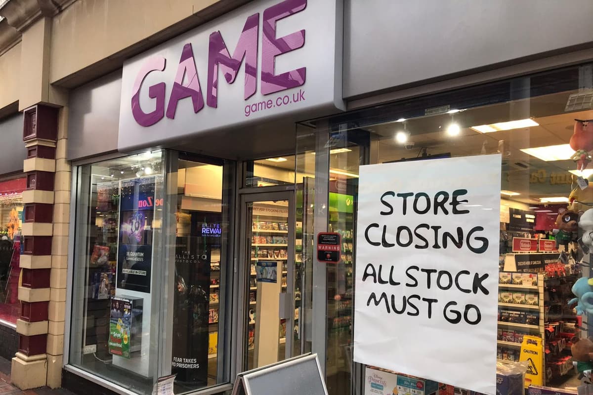 Un negozio GAME prossimo alla chiusura [credit: Lancashire Evening Post]