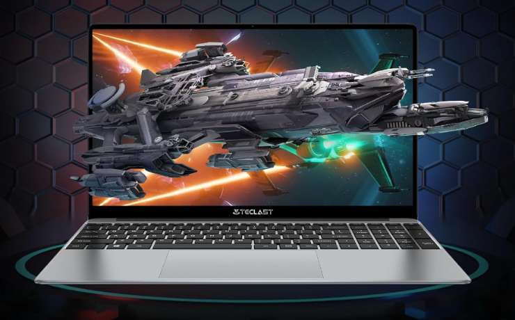 un computer dove dentro c'è una navicella