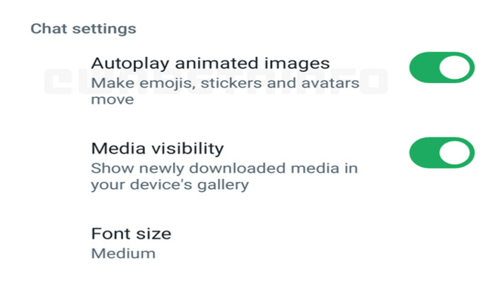 Nuove opzioni di configurazione delle immagini in WhatsApp [credit: WABetainfo]