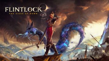 Nor e il dio Enki al centro di un campo di battaglia con un enorme creatura alata nera sullo sfondo