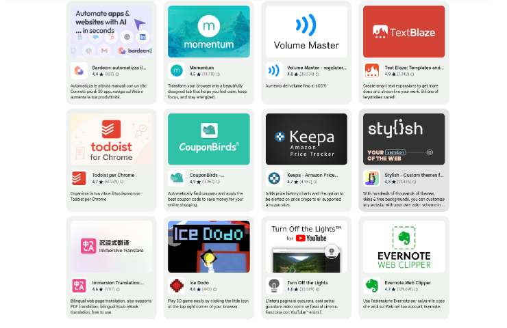 estensioni google chrome