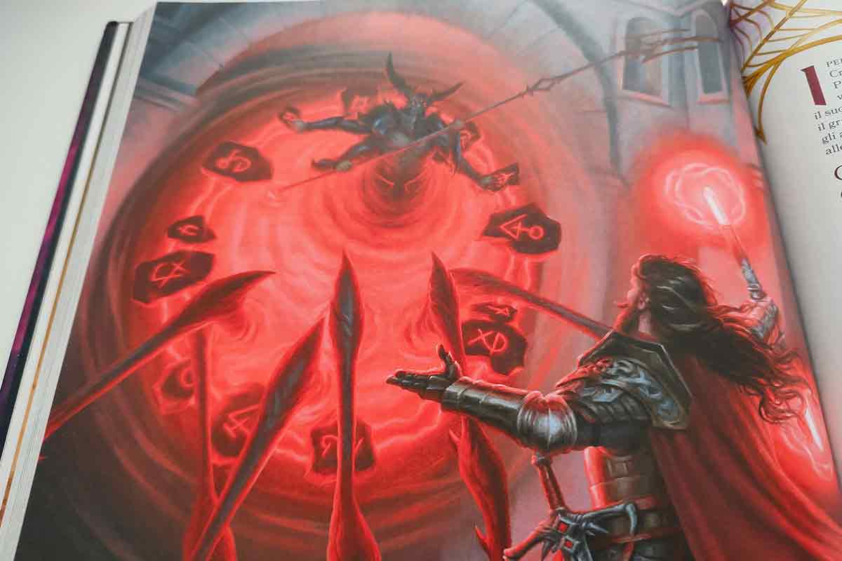 Un paladino intento ad aprire un portale demoniaco