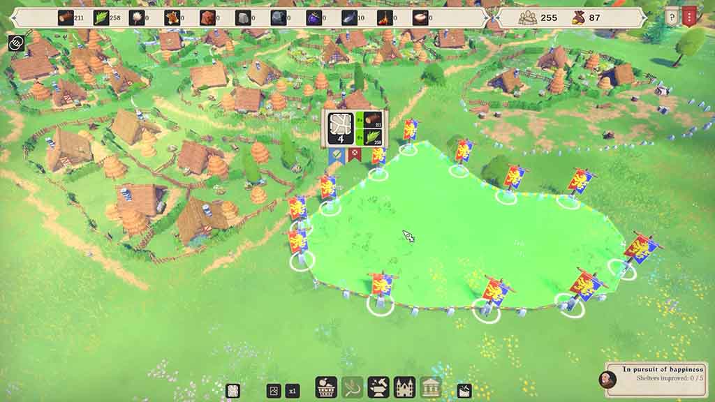 Quartiere disegnato a mano in City Tales - Medieval Era