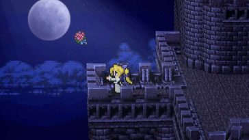 Maria che canta la canzone in una scena di Final Fantasy VI pixel remaster