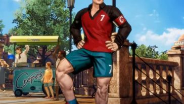 immagine di Cristiano Ronaldo in posa come personaggio di Fatal Fury: City of the Wolves