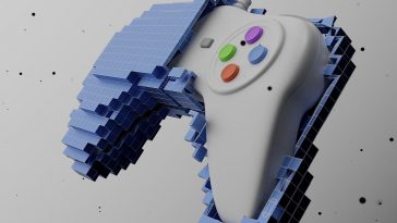 controller generico rivestito di una copertura che richiama i pixel di un videogioco