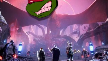 Immagine copertina di Dragon Age Veilguard con faccia di Raffaello (Tartaruga ninja) al posto della faccia del drago