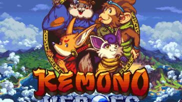 schermata iniziale di Kemono Heroes con titolo e logo