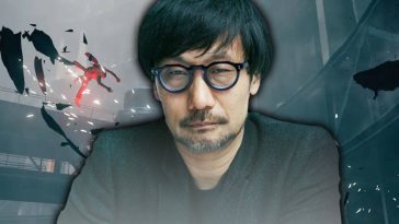 Kojima in primo piano su sfondo ripreso da Control
