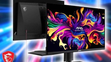 Monitor OLED da gaming MSI fronte/retro