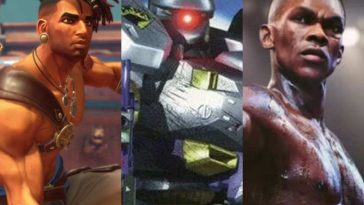 collage di tre giochi: prince of persia the lost crown, armored core e ufc 5