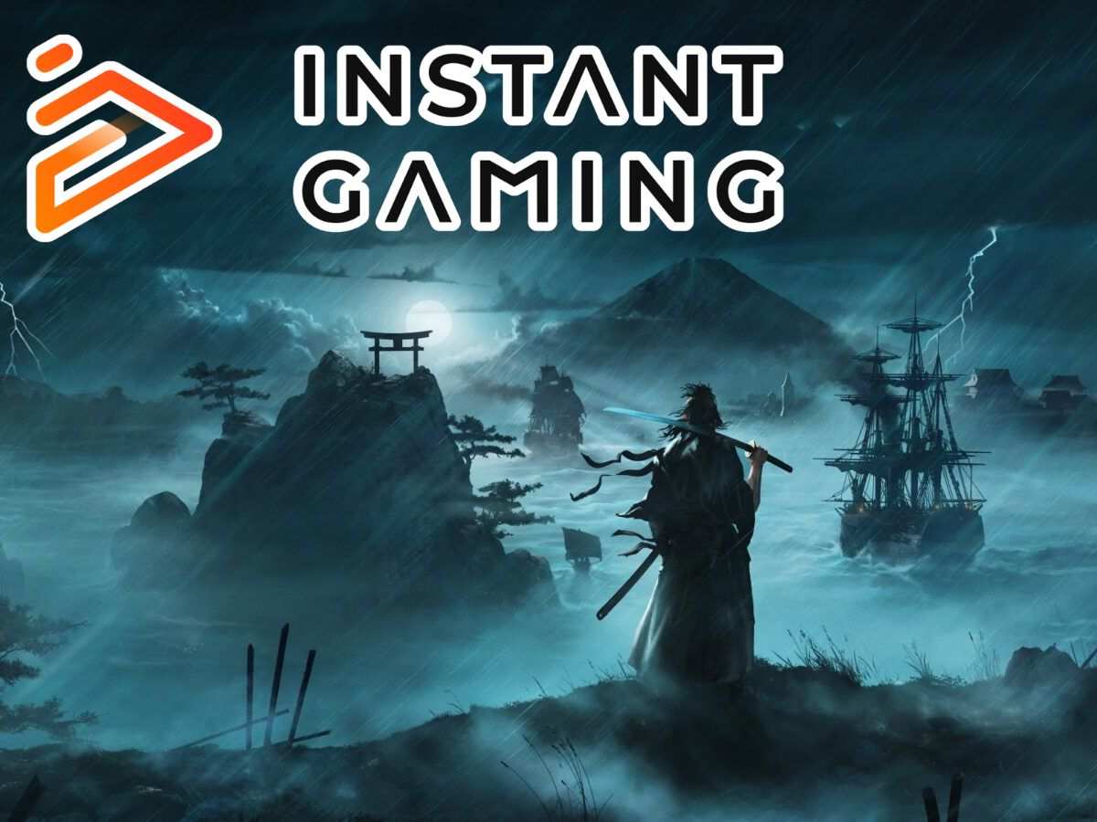 ronin di spalle con logo instant gaming in alto a sinistra