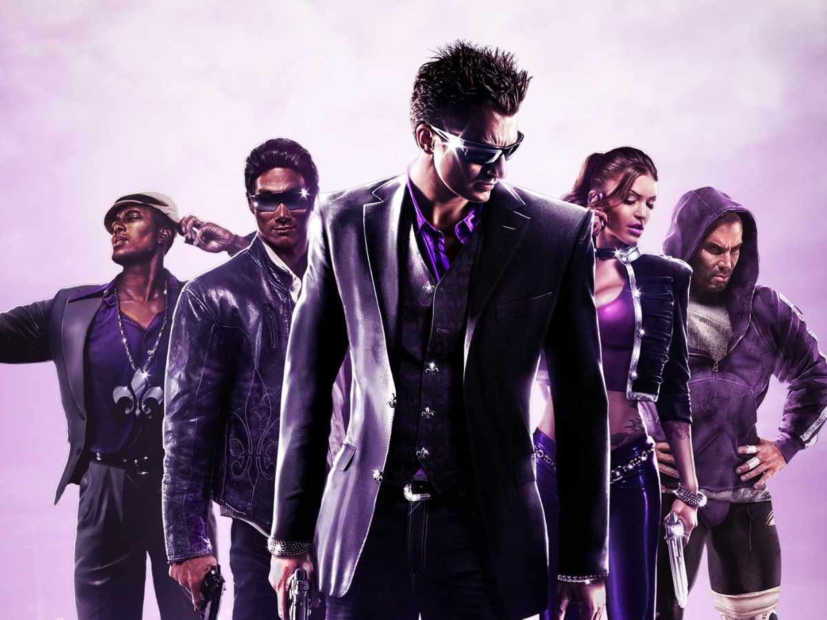 personaggi di saints row con prospettiva piramidale