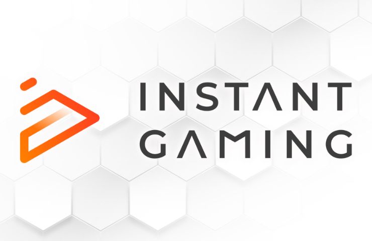 logo Instant Gaming su sfondo bianco con esagoni
