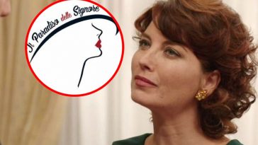 La contessa Adelaide e il logo de Il Paradiso delle Signore