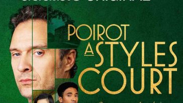 locandina Poirot A Styles Court con claudio santamaria d profilo