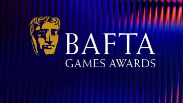 logo dei Bafta Games Awards su sfondo blu scuro