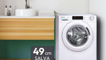 lavatrice smart candy all'interno del bagno