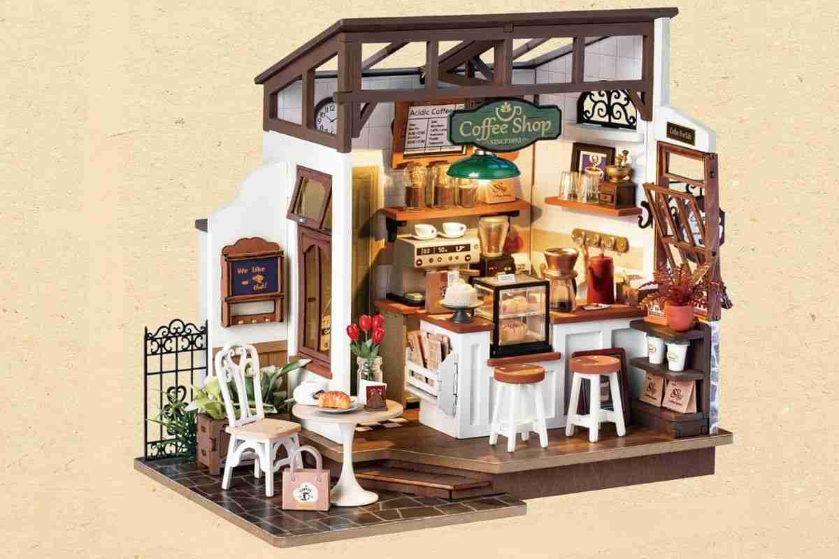 ROBOTIME DIY Casa Delle Bambole caffetteria