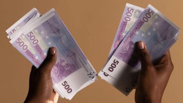 Mani che reggono banconote da 500 euro